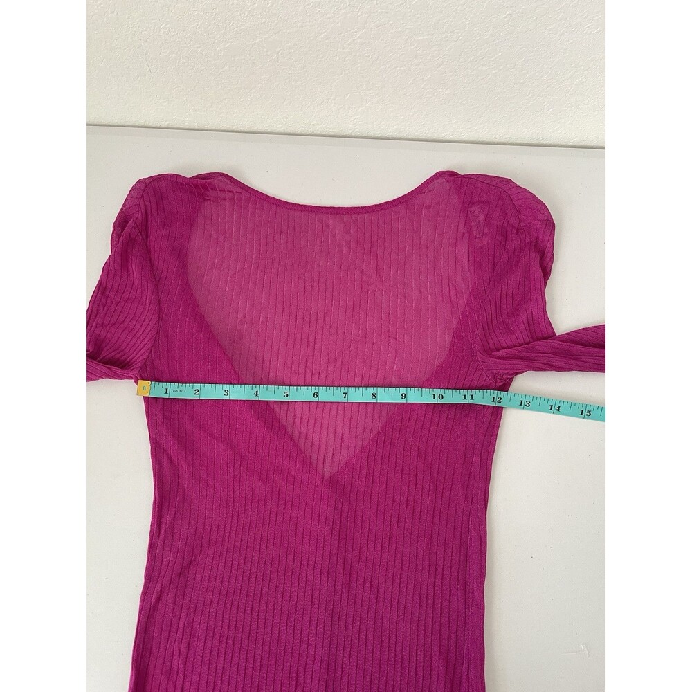 Intimately Free People OB1934629 Women's Sz XS Fuschia Sheer Luck Nightee $88 - Picture 5 of 10